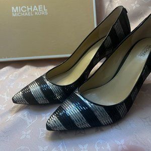 Michael Kors MK-Flex Mid Pump Pointed Toe SEQUINS